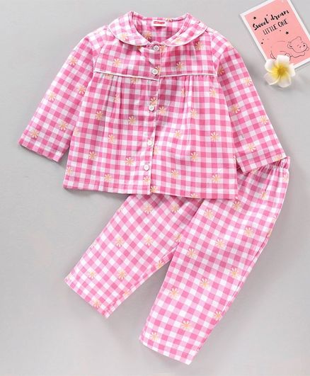 Cotton Full Sleeves Night Suit (1-6 Y)